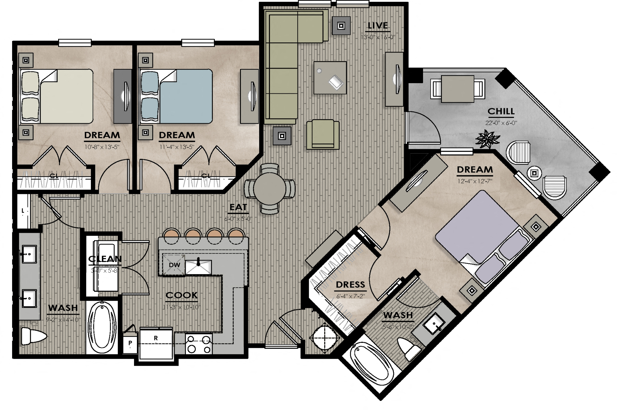 C1Floor plates with LVT at Harrison Apartments, Florida